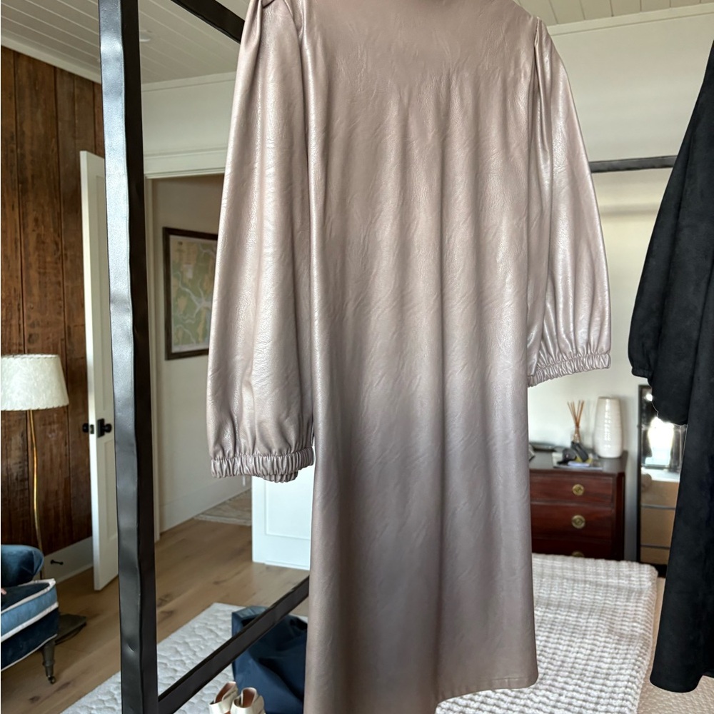 Metallic Button-Up Long Coat - Picture 3 of 3